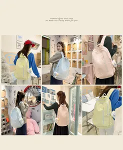 Large capacity casual backpack for women and students stylish travel school bag multiple colors