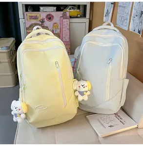 Large capacity casual school backpack for students, stylish dual shoulder travel bag daily use.