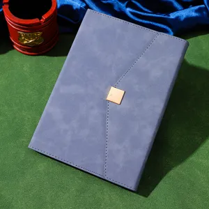 A5 Business Notebook PU Leather Hardcover Three-Fold Journal Planner with Magnetic Buckle