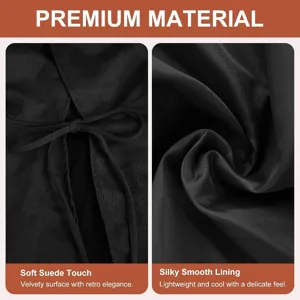 Close up detail shot showcasing soft suede touch fabric and silky smooth lining for stylish apparel.