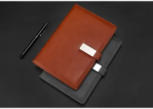 A5 hardcover notebook with metal buckle closure, professional business office diary notebook.