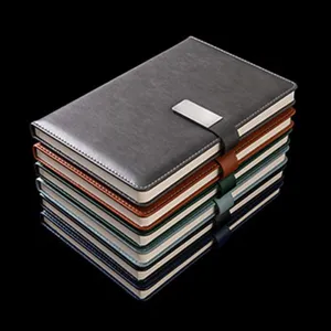 A5 PU Leather Notebook with Magnetic Buckle, Colorful Business Journal for Office.