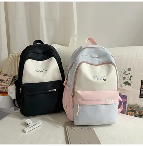 Zaino per studenti carino grande capacità borsa da scuola casual per ragazze elegante zaino giornaliero