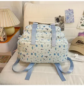 Zaino scolastico stampato carino per ragazze adolescenti, grande zaino da viaggio leggero.