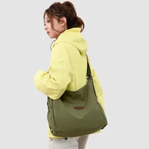 Japanese minimalist women large capacity shoulder bag casual nylon messenger tote bag