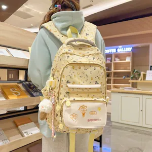 Zaino per la scuola stampato con grande capacità zaino da viaggio leggero per donna