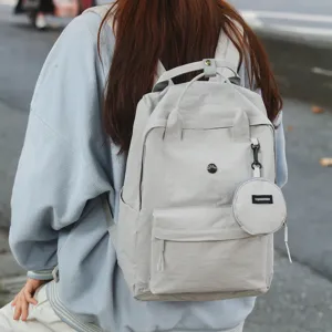 Lockerer hellgrauer Studentenrucksack stilvoller Alltag Pendler Schulranzen für Damen