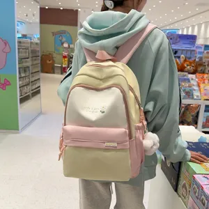 Zaino scolastico pastello carino per ragazze grande capacità zaino casual giornaliero