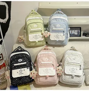Joli sac à dos de style collégien japonais coloré pour étudiants sac de loisirs quotidien