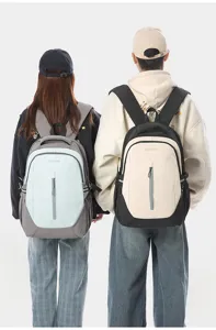 Casual lightweight backpack for men and women, large capacity computer school travel bag.