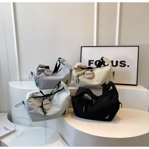 Casual canvas crossbody bag men women fashion functional messenger shoulder bag daily use