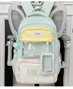 Japanese style cute women backpack student school bag casual versatile daily travel rucksack green
