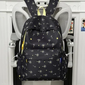 Sweet printed schoolbag women backpack casual lightweight cute dandelion pattern daypack for college