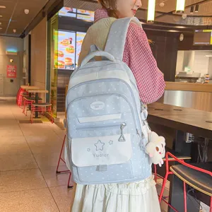 Joli Sac à Dos Scolaire Japonais Style Préppy Étoile Casual Cartable pour Fille