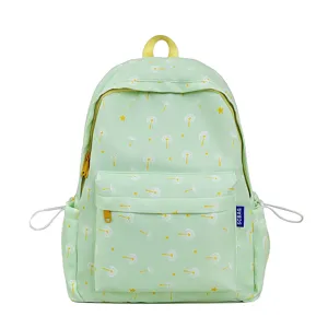 Sweet printed women's backpack, lightweight and stylish casual school bag for daily college use.