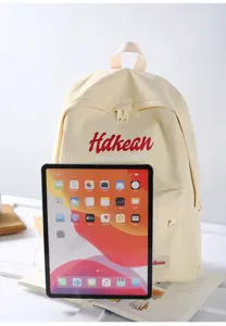 Casual college style backpack with laptop compartment and front pocket for daily commuting.