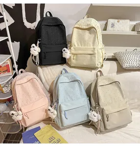 Koreanischer süßer Ins-Stil Rucksack lässiger vielseitiger Studenten Reise Schulrucksack