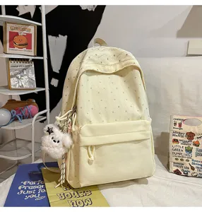 Süßer koreanischer Sternen-Leinwand-Rucksack für Studenten, leicht und lässig reisen.