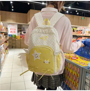 Zaino stile giapponese per donna grande capacita carino casual borsa da viaggio chic