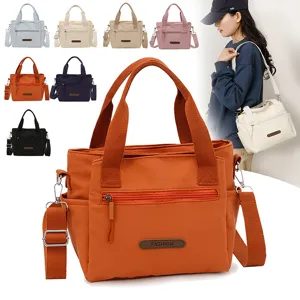 Casual nylon shoulder crossbody bag for women, lightweight tote for daily commute and travel.