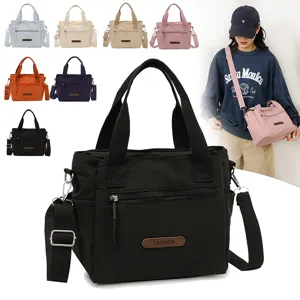Casual nylon women shoulder crossbody bag, large capacity minimalist tote for daily commute.