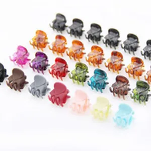 Bunte Mini Haarklammern Set, kleine Acryl Haarspangen für Frauen und tägliches Styling.