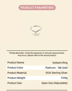 Anello minimalista in argento S925 placcato oro 18K con zircone, design ondulato regolabile.