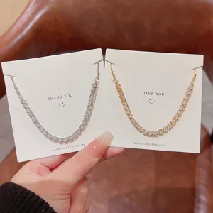 Exquisite Zircon Tennis Bracelet Adjustable Sparkly Wrist Jewelry for Women Daily Wear Party