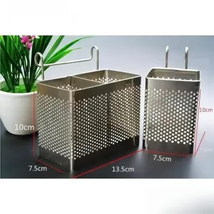 Wall Mounted 304 Stainless Steel Chopsticks Holder Drainer Kitchen Cutlery Drying Rack Hanging Organizer Chopstick Storage Tube