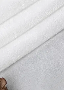 White fabric detail swatch for Halloween hooded cape and cloak, soft material texture.