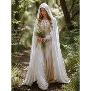 Mantello Medievale con Cappuccio in Velluto per Matrimonio Cosplay Halloween Robe Gotica per Donna Uomo Costume di Carnevale