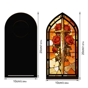 Disegno dimensioni angolo libro in legno applique acrilico luce notte design spada rosa gotica