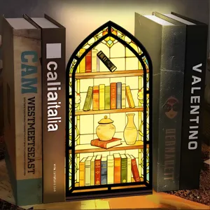 Book Nook Fermalibri Miniature in Legno con Luce Notturna LED Decorazione per Scaffale Libreria
