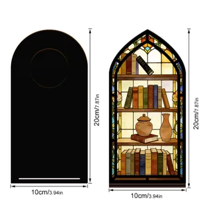 Inserto book nook in legno kit miniatura libreria diorama con luce notturna a LED.