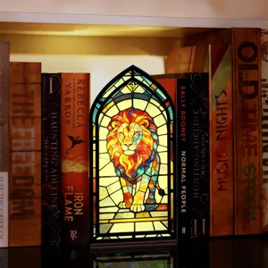 Inserto Book Nook in Legno Decorazione per Mensola Luce Notturna in Acrilico Trasparente