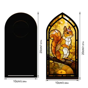 Inserto acrilico per luce notturna book nook in legno con simpatico scoiattolo per mensola