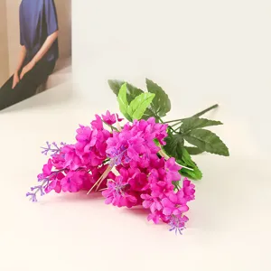 Artificial lavender hyacinth fake flower bouquet for home decor and photography prop.