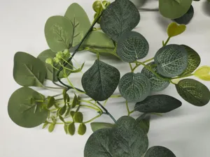 Artificial eucalyptus vine garland fake green leaves plant for home party wall decor