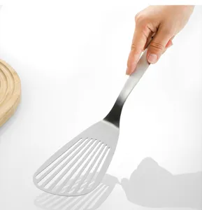 Stainless steel slotted spatula for cooking steak fish household kitchen tool drainage