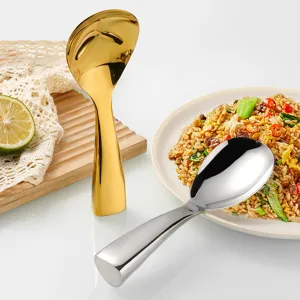 304 stainless steel rice spoon, household non-stick rice serving spoon with thickened handle.