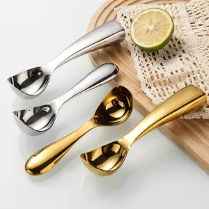 Stainless steel ice cream spoon standing dessert watermelon scoop kitchen gadget main display