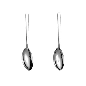Set Cucchiaio da Portata in Acciaio Inossidabile Grande Cucchiaio per Cucina e Hotel