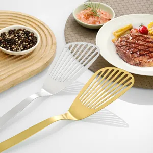 Stainless Steel Slotted Spatula Kitchen Cooking Tool for Steak and Fish Main Image
