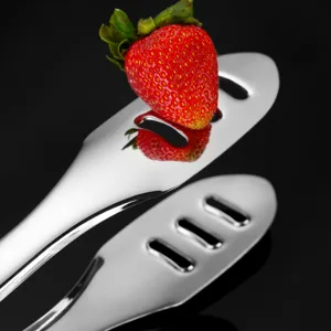 Professional stainless steel food tongs kitchen BBQ steak clip for buffet cooking grilling.