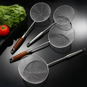 Stainless steel spider strainer skimmer kitchen mesh wire spoon for frying noodles hot pot cooking