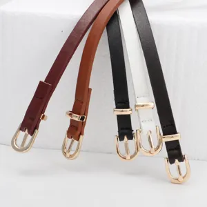 Femme mince ceinture en cuir ensemble polyvalent mode sangle pour robe jeans multicolore