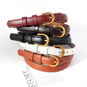 Ceinture en cuir minimaliste pour femme ensemble élégant accessoire de mode pour jeans quotidien