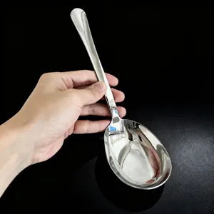 Grande louche à soupe en acier inoxydable, cuillère de service 25.5cm pour cuisine.