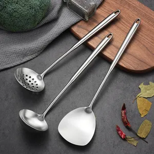 Mini Stainless Steel Kitchen Cooking Utensils Spatula Soup Spoon Slotted Spoon Home Kitchen Cookware Set