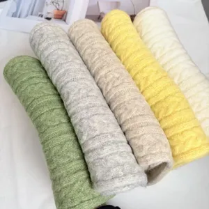 Chunk knit winter scarf cozy solid color warm soft wool blend scarf for women and men daily wear